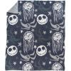 imageJay Franco Disney Pixar Toy Story Feather Knit Fluffy Throw Blanket  Woody and Buzz Lightyear Fuzzy Blanket Measures 50 x 60 inch  Super Soft Lightweight BeddingBlue  Nightmare Before Christmas