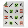 imageJay Franco Disney Pixar Toy Story Feather Knit Fluffy Throw Blanket  Woody and Buzz Lightyear Fuzzy Blanket Measures 50 x 60 inch  Super Soft Lightweight BeddingGray  Minecraft
