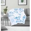 imageJay Franco Disney Pixar Toy Story Feather Knit Fluffy Throw Blanket  Woody and Buzz Lightyear Fuzzy Blanket Measures 50 x 60 inch  Super Soft Lightweight BeddingBlue  Stitch