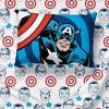 imageJay Franco Trend Collector Believe 4 Piece Toddler Bed Set  Includes Comforter ampamp Sheet Set  Super Soft Fade Resistant Microfiber BeddingBlue  Captain America