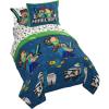 imageJay Franco Trend Collector Believe 4 Piece Toddler Bed Set  Includes Comforter ampamp Sheet Set  Super Soft Fade Resistant Microfiber BeddingBlue  Minecraft