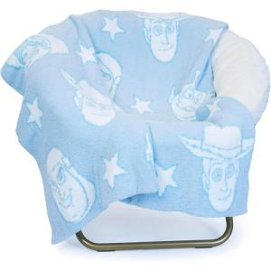 imageJay Franco Disney Pixar Toy Story Feather Knit Fluffy Throw Blanket  Woody and Buzz Lightyear Fuzzy Blanket Measures 50 x 60 inch  Super Soft Lightweight BeddingBlue  Toy Story