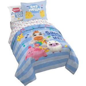 imageJay Franco Trend Collector Believe 4 Piece Toddler Bed Set  Includes Comforter ampamp Sheet Set  Super Soft Fade Resistant Microfiber BeddingBlue  Little Baby Bum