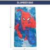 imageJay Franco Disney Toy Story Slumber Sack  Cozy ampamp Warm Kids Lightweight Slumber Bag  Featuring Woody and Buzz Lightyear Official Disney Pixar ProductBlue  Spiderman