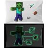 imageJay Franco Marvel Avengers Night Life Glow in The Dark 2 Pack Reversible Pillowcases Features Black Panther ampamp Iron Man  DoubleSided Kids Super Soft BeddingWhite  Minecraft