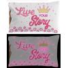 imageJay Franco Marvel Avengers Night Life Glow in The Dark 2 Pack Reversible Pillowcases Features Black Panther ampamp Iron Man  DoubleSided Kids Super Soft BeddingPink  Princess