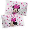 imageJay Franco Marvel Avengers Night Life Glow in The Dark 2 Pack Reversible Pillowcases Features Black Panther ampamp Iron Man  DoubleSided Kids Super Soft BeddingWhite  Minnie Mouse