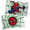 imageJay Franco Marvel Avengers Night Life Glow in The Dark 2 Pack Reversible Pillowcases Features Black Panther ampamp Iron Man  DoubleSided Kids Super Soft BeddingWhite  Spiderman