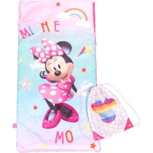 imageJay Franco Disney Toy Story Slumber Sack  Cozy ampamp Warm Kids Lightweight Slumber Bag  Featuring Woody and Buzz Lightyear Official Disney Pixar ProductPink  Minnie Mouse