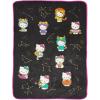 imageJay Franco Disney Moana Plush Throw Blanket  Measures 40 x 50 Throw  Kids Super Soft Lightweight Fleece BeddingBlack  Hello Kitty