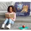 imageJay Franco Disney Moana Plush Throw Blanket  Measures 40 x 50 Throw  Kids Super Soft Lightweight Fleece BeddingBlue  Bluey