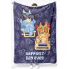 imageJay Franco Disney Moana Plush Throw Blanket  Measures 40 x 50 Throw  Kids Super Soft Lightweight Fleece BeddingBlue  Bluey