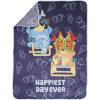 imageJay Franco Disney Moana Plush Throw Blanket  Measures 40 x 50 Throw  Kids Super Soft Lightweight Fleece BeddingBlue  Bluey