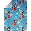 imageJay Franco Disney Moana Plush Throw Blanket  Measures 40 x 50 Throw  Kids Super Soft Lightweight Fleece BeddingBlue  Moana