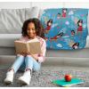 imageJay Franco Disney Moana Plush Throw Blanket  Measures 40 x 50 Throw  Kids Super Soft Lightweight Fleece BeddingBlue  Moana