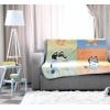 imageJay Franco Disney Moana Plush Throw Blanket  Measures 40 x 50 Throw  Kids Super Soft Lightweight Fleece BeddingMulti  Bluey