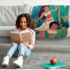imageJay Franco Disney Moana Plush Throw Blanket  Measures 40 x 50 Throw  Kids Super Soft Lightweight Fleece BeddingMulti  Moana