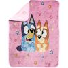 imageJay Franco Disney Moana Plush Throw Blanket  Measures 40 x 50 Throw  Kids Super Soft Lightweight Fleece BeddingPink  Bluey