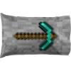 imageJay Franco Minecraft Diamond Life 1 Pack Pillowcase  DoubleSided Super Soft Bedding  Featuring Minecrafts Sword ampamp Pickaxe Official Minecraft Product
