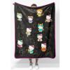 imageJay Franco Disney Moana Plush Throw Blanket  Measures 40 x 50 Throw  Kids Super Soft Lightweight Fleece BeddingBlack  Hello Kitty