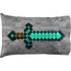 imageJay Franco Minecraft Diamond Life 1 Pack Pillowcase  DoubleSided Super Soft Bedding  Featuring Minecrafts Sword ampamp Pickaxe Official Minecraft Product