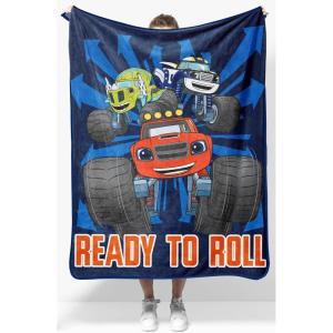 imageJay Franco Disney Moana Plush Throw Blanket  Measures 40 x 50 Throw  Kids Super Soft Lightweight Fleece BeddingBlue  Blaze