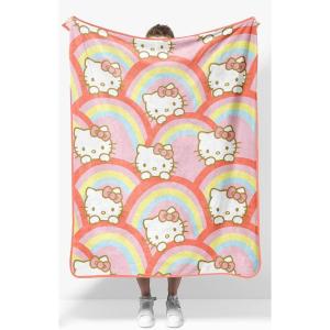 imageJay Franco Disney Moana Plush Throw Blanket  Measures 40 x 50 Throw  Kids Super Soft Lightweight Fleece BeddingMulti  Hello Kitty