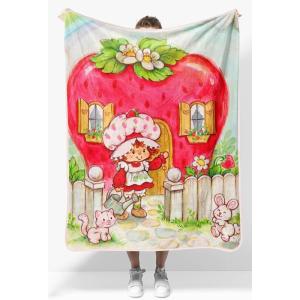 imageJay Franco Disney Moana Plush Throw Blanket  Measures 40 x 50 Throw  Kids Super Soft Lightweight Fleece BeddingMulti  Strawberry Shortcake
