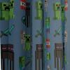 imageJay Franco Kids Window Drapes  4 Piece Curtain Set Includes 2 Tiebacks Beautiful Bedding Room Dcor and Easy Set Up Blue  Minecraft 63 Inch
