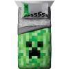 imageJay Franco Minecraft Creeper 5 Piece Full Bed Set  Includes Reversible Comforter ampamp Sheet Set  Super Soft Fade Resistant Microfiber  Official Minecraft Product
