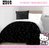imageJay Franco Minecraft Creeper Full Comforter Set  7 Piece Gamer Bedding Includes Sheet Set ampamp Pillow Covers  Super Soft Checkered BeddingBlack  Hello Kitty 01