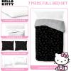 imageJay Franco Minecraft Creeper Full Comforter Set  7 Piece Gamer Bedding Includes Sheet Set ampamp Pillow Covers  Super Soft Checkered BeddingBlack  Hello Kitty 01