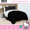 imageJay Franco Minecraft Creeper Full Comforter Set  7 Piece Gamer Bedding Includes Sheet Set ampamp Pillow Covers  Super Soft Checkered BeddingBlack  Hello Kitty 01