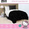 imageJay Franco Minecraft Creeper Full Comforter Set  7 Piece Gamer Bedding Includes Sheet Set ampamp Pillow Covers  Super Soft Checkered BeddingBlack  Hello Kitty 01