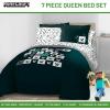 imageJay Franco Minecraft Creeper Full Comforter Set  7 Piece Gamer Bedding Includes Sheet Set ampamp Pillow Covers  Super Soft Checkered BeddingGreen  Minecraft 01