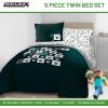 imageJay Franco Minecraft Creeper Full Comforter Set  7 Piece Gamer Bedding Includes Sheet Set ampamp Pillow Covers  Super Soft Checkered BeddingGreen  Minecraft 01