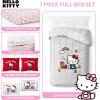 imageJay Franco Minecraft Creeper Full Comforter Set  7 Piece Gamer Bedding Includes Sheet Set ampamp Pillow Covers  Super Soft Checkered BeddingGrey  Hello Kitty