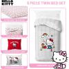 imageJay Franco Minecraft Creeper Full Comforter Set  7 Piece Gamer Bedding Includes Sheet Set ampamp Pillow Covers  Super Soft Checkered BeddingGrey  Hello Kitty