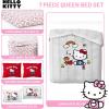 imageJay Franco Minecraft Creeper Full Comforter Set  7 Piece Gamer Bedding Includes Sheet Set ampamp Pillow Covers  Super Soft Checkered BeddingGrey  Hello Kitty