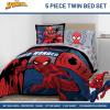 imageJay Franco Minecraft Creeper Full Comforter Set  7 Piece Gamer Bedding Includes Sheet Set ampamp Pillow Covers  Super Soft Checkered BeddingMulti  Spiderman