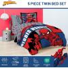 imageJay Franco Minecraft Creeper Full Comforter Set  7 Piece Gamer Bedding Includes Sheet Set ampamp Pillow Covers  Super Soft Checkered BeddingMulti  Spiderman
