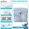 imageJay Franco Minecraft Creeper Full Comforter Set  7 Piece Gamer Bedding Includes Sheet Set ampamp Pillow Covers  Super Soft Checkered BeddingMulti  Stitch