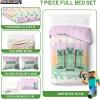 imageJay Franco Minecraft Creeper Full Comforter Set  7 Piece Gamer Bedding Includes Sheet Set ampamp Pillow Covers  Super Soft Checkered BeddingPink  Minecraft 01