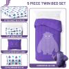 imageJay Franco Minecraft Creeper Full Comforter Set  7 Piece Gamer Bedding Includes Sheet Set ampamp Pillow Covers  Super Soft Checkered BeddingPurple  If