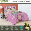 imageJay Franco Minecraft Creeper Full Comforter Set  7 Piece Gamer Bedding Includes Sheet Set ampamp Pillow Covers  Super Soft Checkered BeddingPurple  Shrek