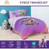imageJay Franco Minecraft Creeper Full Comforter Set  7 Piece Gamer Bedding Includes Sheet Set ampamp Pillow Covers  Super Soft Checkered BeddingPurple  Unicorn Academy