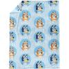 imageJay Franco Minecraft Plush Throw Blanket  Measures 46 x 60 Inches  Kids Super Soft Fleece Creeper Battle BeddingBlue  Bluey