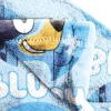 imageJay Franco Minecraft Plush Throw Blanket  Measures 46 x 60 Inches  Kids Super Soft Fleece Creeper Battle BeddingBlue  Bluey