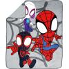 imageMinecraft Plush Throw Blanket  Measures 50 x 60 Inches  Kids Super Soft Blue Fleece Bedding Features CreeperMulti  Spidey  Friends
