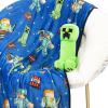 imageJay Franco Minecraft Creeper Plush Mini Pillow Buddy ampamp 50 x 60 Inch Throw Blanket Set  Kids Super Soft 2 Piece Cuddle Set